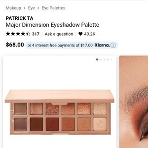Brand New in Box Patrick Ta eyeshadow palette